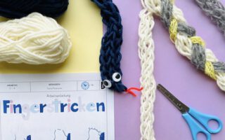 Fingerstricken, Textiles Gestalten, Wolle, Anleitung, Grundschule