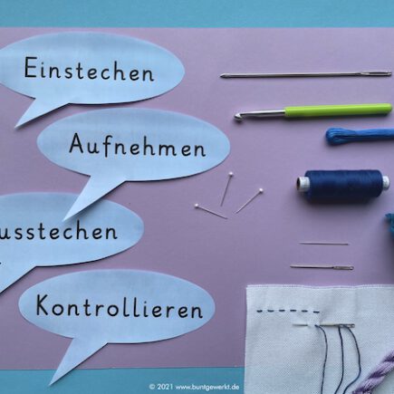 Taktworte-Textil, Häkeln, Sticken, Nähen, Grundschule