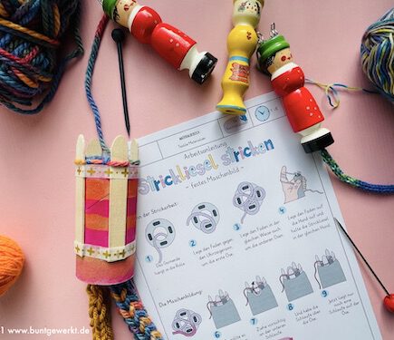 Strickliesel - festes Maschenbild, Strickliesel, Wolle, Anleitung, Textiles Gestalten
