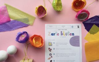 Zarte Blüten, Transparentpapier, Pappmaché, Sommer, Anleitung, Grundschule, Mittelschule