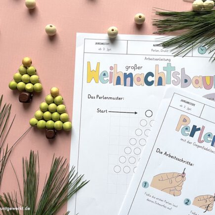 Perlenweihnachtsbaum, Perlenfiguren, Perlen, Draht, Grundschule, Mittelschule, Anleitung