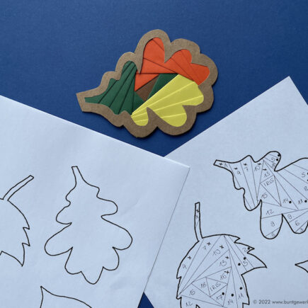 Iris Folding Blätter, Iris Folding, Herbst, Falten, Grundschule, Mittelschule, Werken und Gestalten, Textilarbeit,