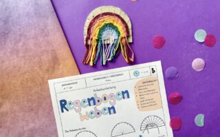 Regenbogen weben, Weben, Werken und Gestalten, Textiles, Grundschule, Regenbogen