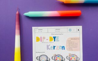Dip-Dye Kerzen, Kerzen färben, Werken und Gestalten, Textiles Gestalten, Grundschule, Mittelschule,
