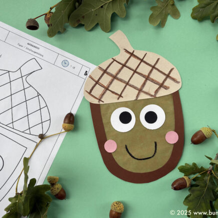 Eichel Fensterbild, Herbst, Fensterbilder Herbst, Werken und Gestalten, Grundschule