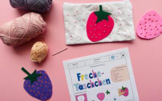 Freche Täschchen, Sticken in der Schule, Sticken Werken und Gestalten, Mäppchen besticken, Grundschule, Förderschule,